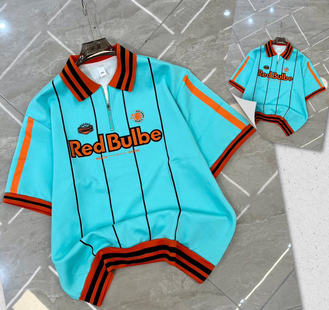 Men's Retro Stripe Half-Zip Polo Shirt- Casual Sport Fashion Polo